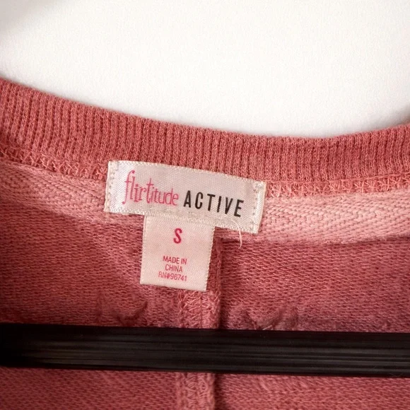 Flirtitude Active Pink Tie Dye Sweatshirt Small - Picture 3 of 3